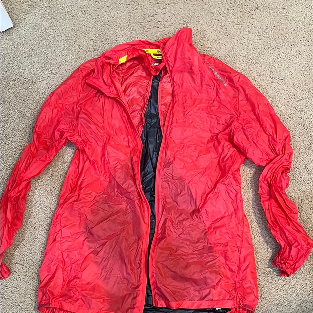 Brooks Red Windbreaker